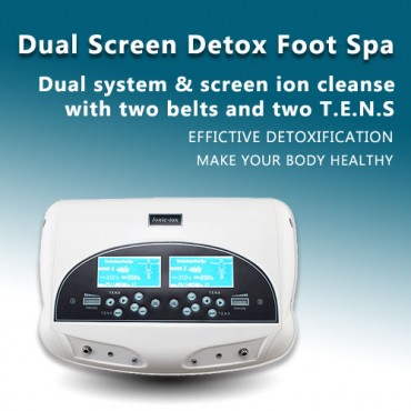 Dual Screen Ions Detox foot spa machine